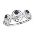 Lapis Lazuli Angel Bangle Bracelet in Stainless Steel (8.00 In) 7.00 ctw - Sticky add to cart bar