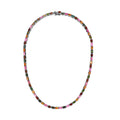 Multi-Tourmaline Tennis Necklace 18 Inches in Platinum Over Sterling Silver 29.25 ctw - Sticky add to cart bar