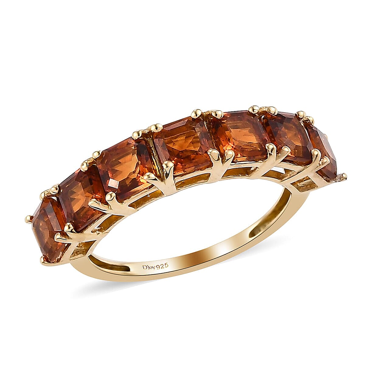 Santa Ana Madeira Citrine 7 Stone Ring in 14K YG Over Sterling Silver (Size 10.0) 2.10 ctw