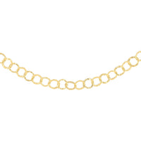 Italian 14K YG Over Sterling Silver 5.5mm Rolo Necklace 20 Inches 5.40 Grams