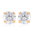 10K Yellow Gold Simulated Diamond Solitaire Stud Earrings 0.15 ctw - Sticky add to cart bar