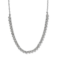 Diamond Fancy Necklace 18 Inches in Platinum Over Sterling Silver 12.70 Grams 2.00 ctw