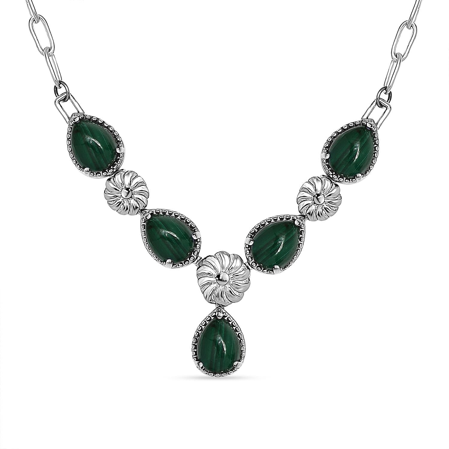 Karis Lapis Lazuli Necklace 18 Inches in Platinum Bond and Stainless Steel 7.50 ctw