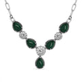 Karis Lapis Lazuli Necklace 18 Inches in Platinum Bond and Stainless Steel 7.50 ctw - Sticky add to cart bar