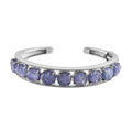 Tanzanite Cuff Bangle in Stainless Steel (6.50 in) 26.85 ctw - Sticky add to cart bar
