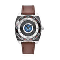 GENOA Miyota Japanese Movement Rotating Bezel Watch with Brown Genuine Leather Strap (39.80mm) (7.0-8.5 Inch) - Sticky add to cart bar