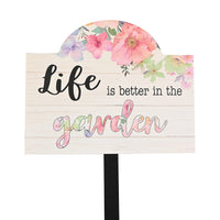 "Life is Better in the Garden" Planter Stake (14-16in)
