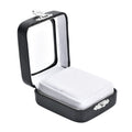 Black Faux Leather Bare Stone Iron Box with White Flannelette and Sponge - Sticky add to cart bar