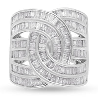 Natural Champagne Diamond Ring in Platinum RG Over Sterling Silver (Size 9.0) 9 Grams 3.00 ctw