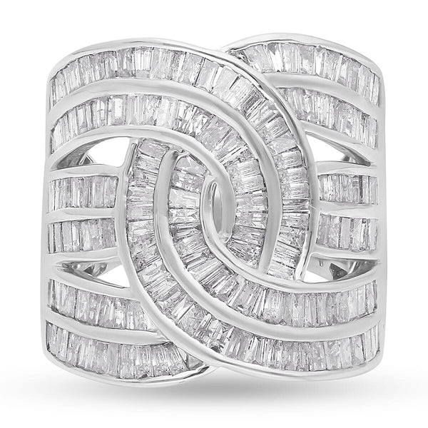 Natural Champagne Diamond Ring in Platinum RG Over Sterling Silver (Size 9.0) 9 Grams 3.00 ctw - Product card gallery slide 1 (10178545254713)