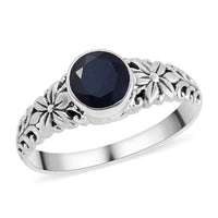BALI LEGACY Diffused Blue Sapphire Ring in Sterling Silver 1.60 ctw