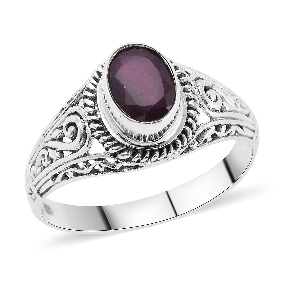 BALI LEGACY Niassa Ruby Ring in Sterling Silver 1.50 ctw (1)