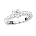 Moissanite 1.15 ctw Ring in Platinum Over Sterling Silver (Size 11.5) - Sticky add to cart bar