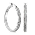 Sterling Silver Dimaond Cut Hoop Earrings 3.70 Grams - Sticky add to cart bar