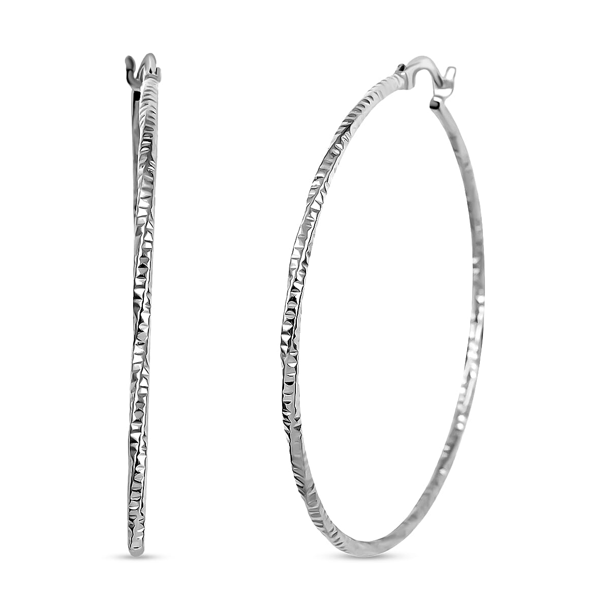 14K Rose Gold Over Sterling Silver Hoop Earrings 2.50 Grams