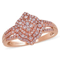 Natural Pink Diamond I3 Ring in Vermeil Rose Gold Over Sterling Silver 0.50 ctw - Sticky add to cart bar