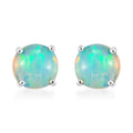 Ethiopian Welo Opal Solitaire Stud Earrings in Platinum Over Sterling Silver 1.10 ctw - Sticky add to cart bar