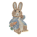 Multi Color Austrian Crystal Rabbit Brooch in Goldtone - Sticky add to cart bar