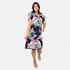 Navy & Multi Color Butterfly Print