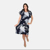 Navy Tropical Floral Print