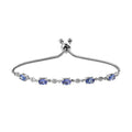 Tanzanite Bolo Bracelet in Platinum Over Sterling Silver and Stainless Steel 2.15 ctw - Sticky add to cart bar