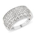 Diamond Band Ring in Platinum Over Sterling Silver 1.00 ctw - Sticky add to cart bar