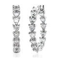 Simulated Diamond Inside Out Hoop Earrings in Stainless Steel 2.50 ctw - Sticky add to cart bar