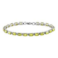Hebei Peridot 10.35 ctw Bracelet in Stainless Steel (7.50 In)