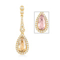 Certified and Appraised Iliana 18K Yellow Gold AAA Turkizite and G-H SI Diamond Pendant without Chain 1.75 ctw - Sticky add to cart bar