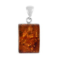Baltic Amber Crescent Shaped Pendant in Sterling Silver 10.90 Grams - Sticky add to cart bar