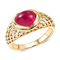 Niassa Ruby (FF) 2.90 ctw Ring in 14K Yellow Gold Over Sterling Silver (Size 5.5) - Sticky add to cart bar