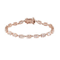 Marropino Morganite Tennis Bracelet in Vermeil Rose Gold Over Sterling Silver (8.00 In) 9.65 ctw - Sticky add to cart bar
