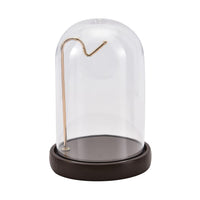 Brown Watch Display Case with Transparent Cover (3.74"x3.74"x0.59")