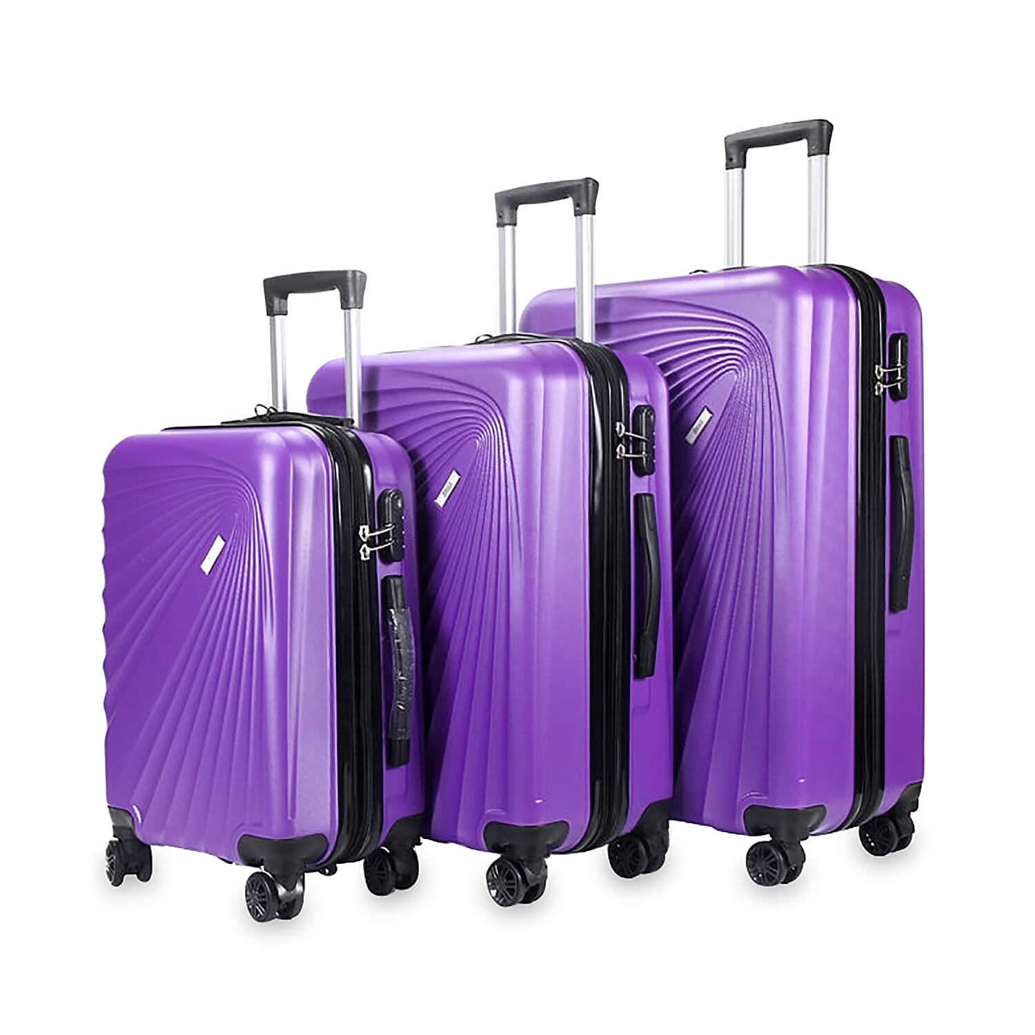 ESTELA Expandable ABS Hard shell Lightweight 360 Dual Spinning Wheels Combo Lock 28 24, 20 3 Piece Luggage Set