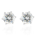 Strontium Titanate Solitaire Stud Earrings in Platinum Over Sterling Silver 4.00 ctw - Sticky add to cart bar