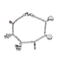 Karis Niassa Ruby (FF) Charm Bracelet in Platinum Bond (7.25 In) 0.25 ctw - Sticky add to cart bar