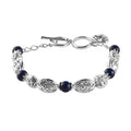 KARIS South African Tiger's Eye Toggle Clasp Bracelet in Platinum Bond (7.25 In) 10.15 ctw - Sticky add to cart bar