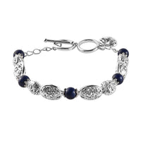 KARIS South African Tiger's Eye Toggle Clasp Bracelet in Platinum Bond (7.25 In) 10.15 ctw