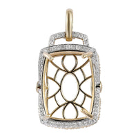 Luxoro 10K Yellow Gold Diamond G-H I3 Mounting Pendant 5.60 Grams 0.50 ctw