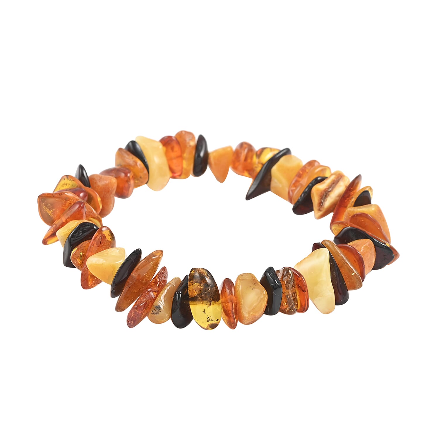 Multi Color Amber Stretch Bracelet
