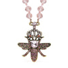 Pink Glass in Goldtone