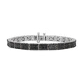 Black Diamond Tennis Bracelet in Platinum Over Sterling Silver (6.50 In) 16 Grams 3.00 ctw - Sticky add to cart bar