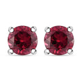 D'Joy Tanzanian Wine Garnet 1.25 ctw Solitaire Stud Earrings in Sterling Silver - Sticky add to cart bar