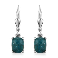 Matrix Neon Apatite Lever Back Earrings in Sterling Silver 3.15 ctw