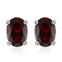 Mashamba Amethyst Stud Earrings in Sterling Silver 1.40 ctw