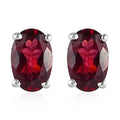 Natural Thai Black Spinel Solitaire Stud Earrings in Sterling Silver 2.00 ctw - Sticky add to cart bar