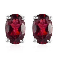 Natural Thai Black Spinel Solitaire Stud Earrings in Sterling Silver 2.00 ctw