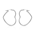 Heart Shaped Hoop Earrings in Stainless Steel - Sticky add to cart bar