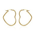 Heart Shaped Hoop Earrings in Stainless Steel - Sticky add to cart bar