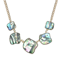 Abalone Shell Necklace 20-22 Inches in Goldtone